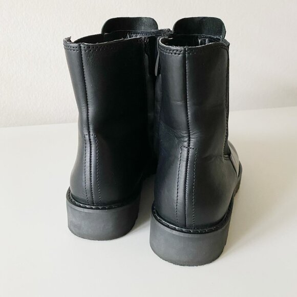 Franco Sarto Women's Carian Leather Block Heel Ankle Boots Lug Sole Size 8.5 - Picture 5 of 14